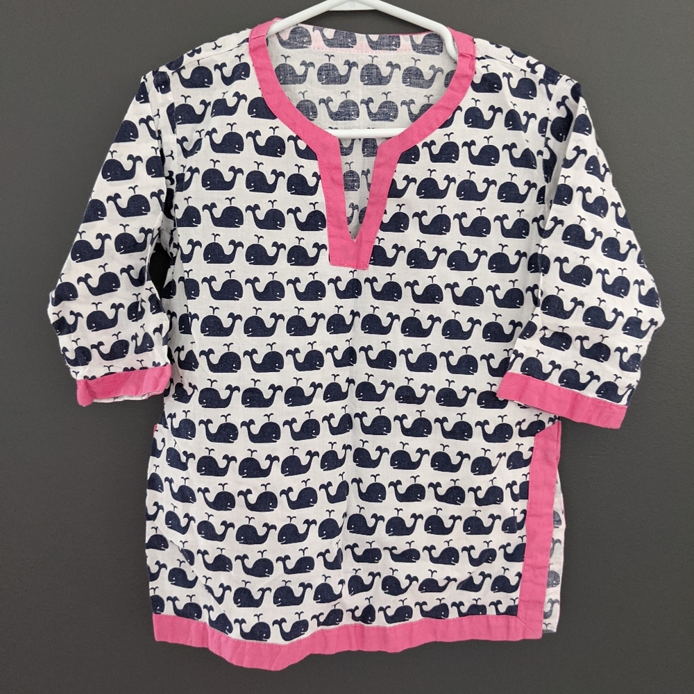 Pottery Barn kids whale swim coverup